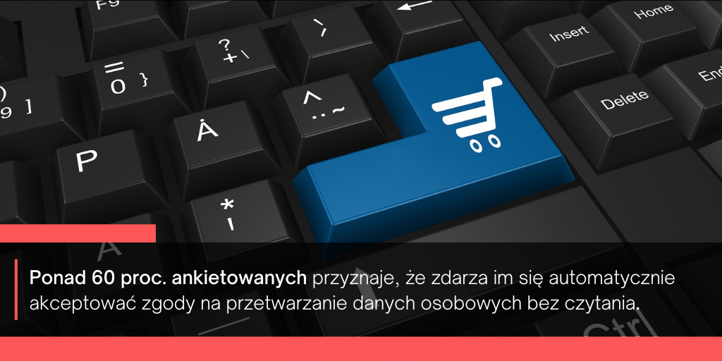 Ponad 60 procent ankietowanych automatycznie akceptuje zgodę na przetwarzanie danych osobowych